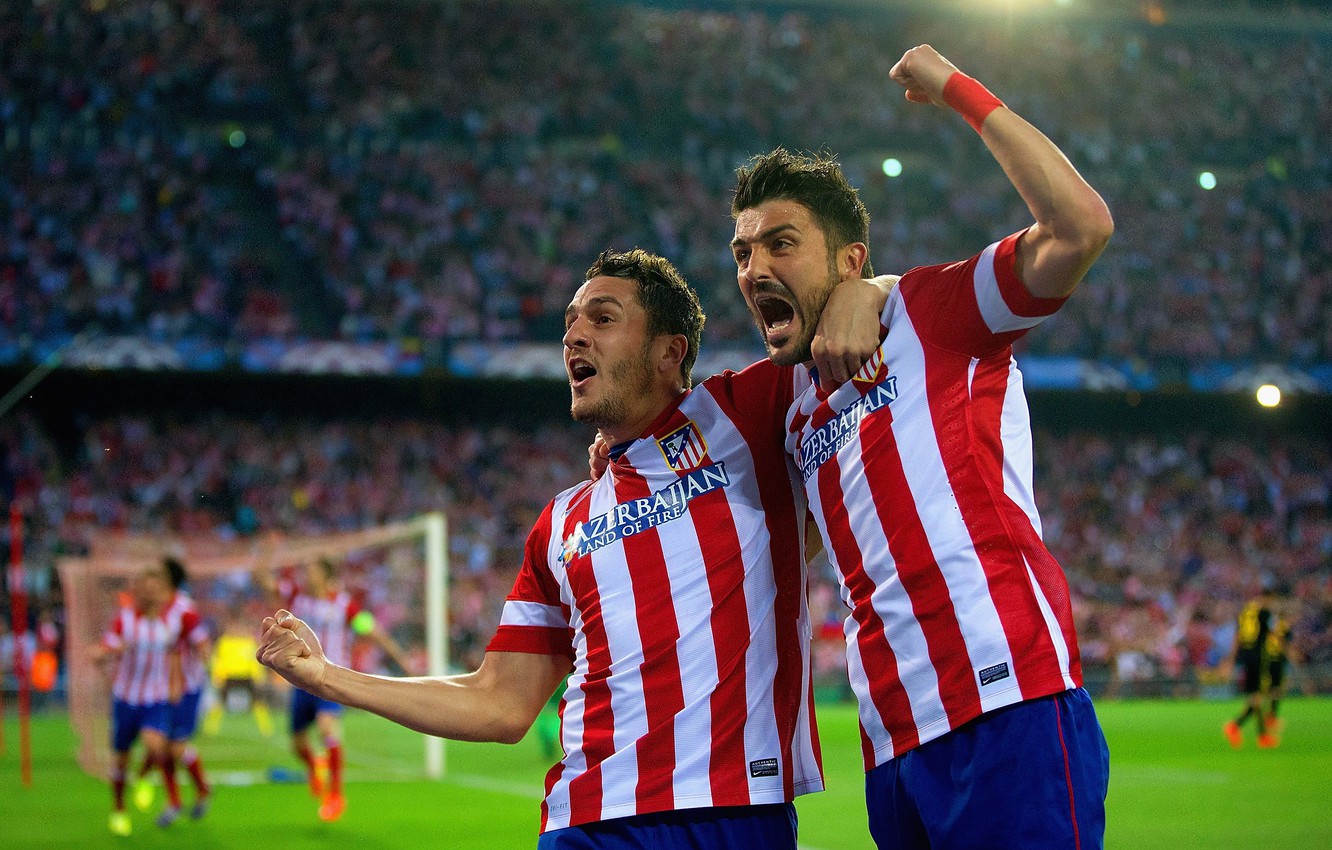 Photo Wallpaper Sport, Football, Football, David Villa, - David Villa Atletico Vs Barcelona Ucl - HD Wallpaper 
