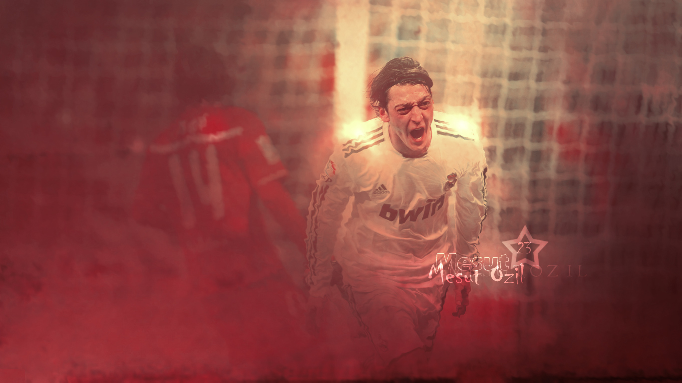 Mesut Özil Image - Mesut Ozil Happy Real Madrid - HD Wallpaper 
