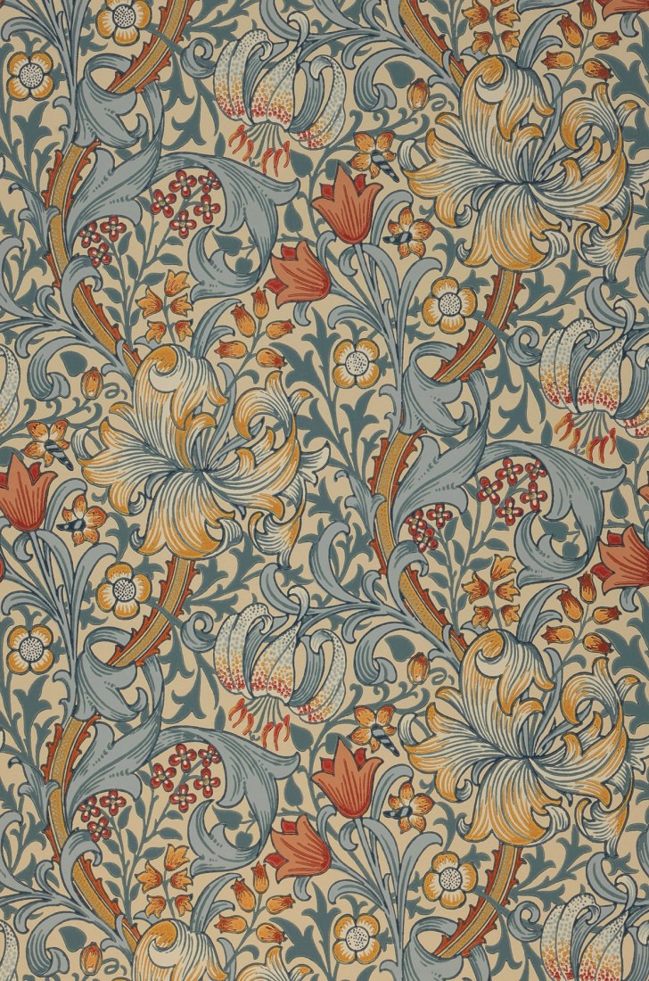 Morris Golden Lily Slate Manilla - HD Wallpaper 