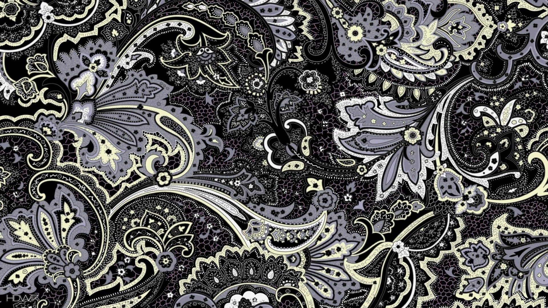 Wallpaper Texture Pattern Black Beige White - Batik Indonesia - HD Wallpaper 