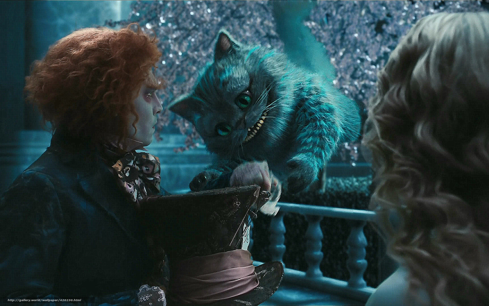 Download Wallpaper Alice In Wonderland, Cat, Cheshire - Cat New Alice In Wonderland - HD Wallpaper 