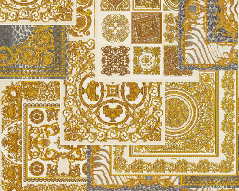 Versace Home Wallpaper Baroque, Black, Brown, Cream, - Versace Wallpaper 37048 5 - HD Wallpaper 