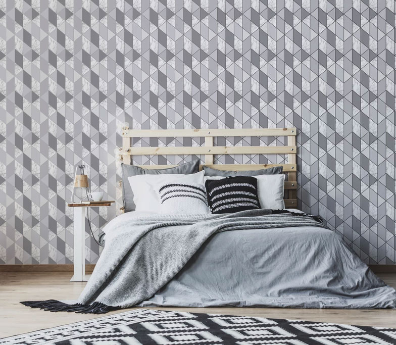 Sublime Marble Blush Geo Wallpaper On Wall - HD Wallpaper 