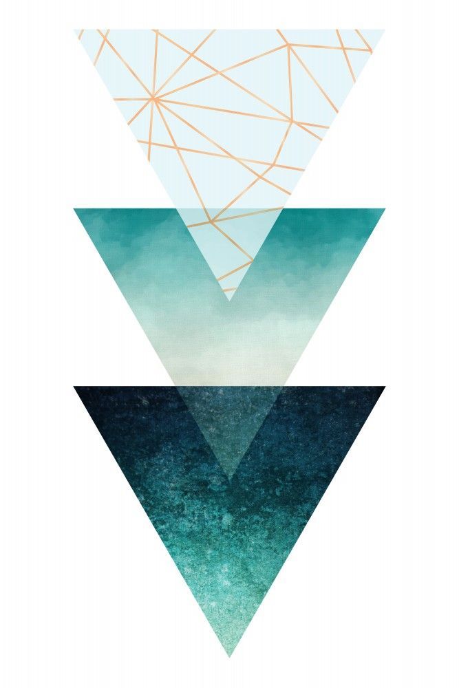 Teal Geometric Wallpaper Iphone - HD Wallpaper 