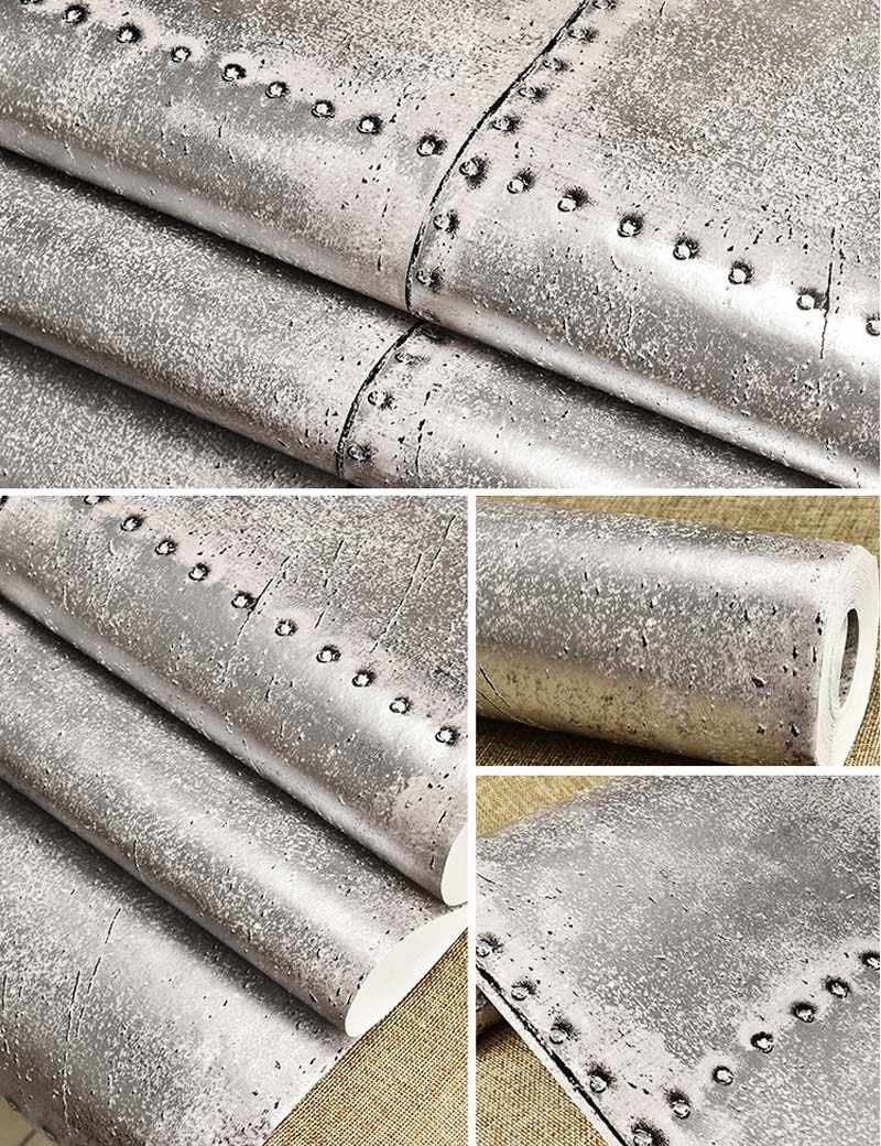 Vintage Iron Sheet 3d Wall Paper For Walls Grey Rustic - Leather - HD Wallpaper 