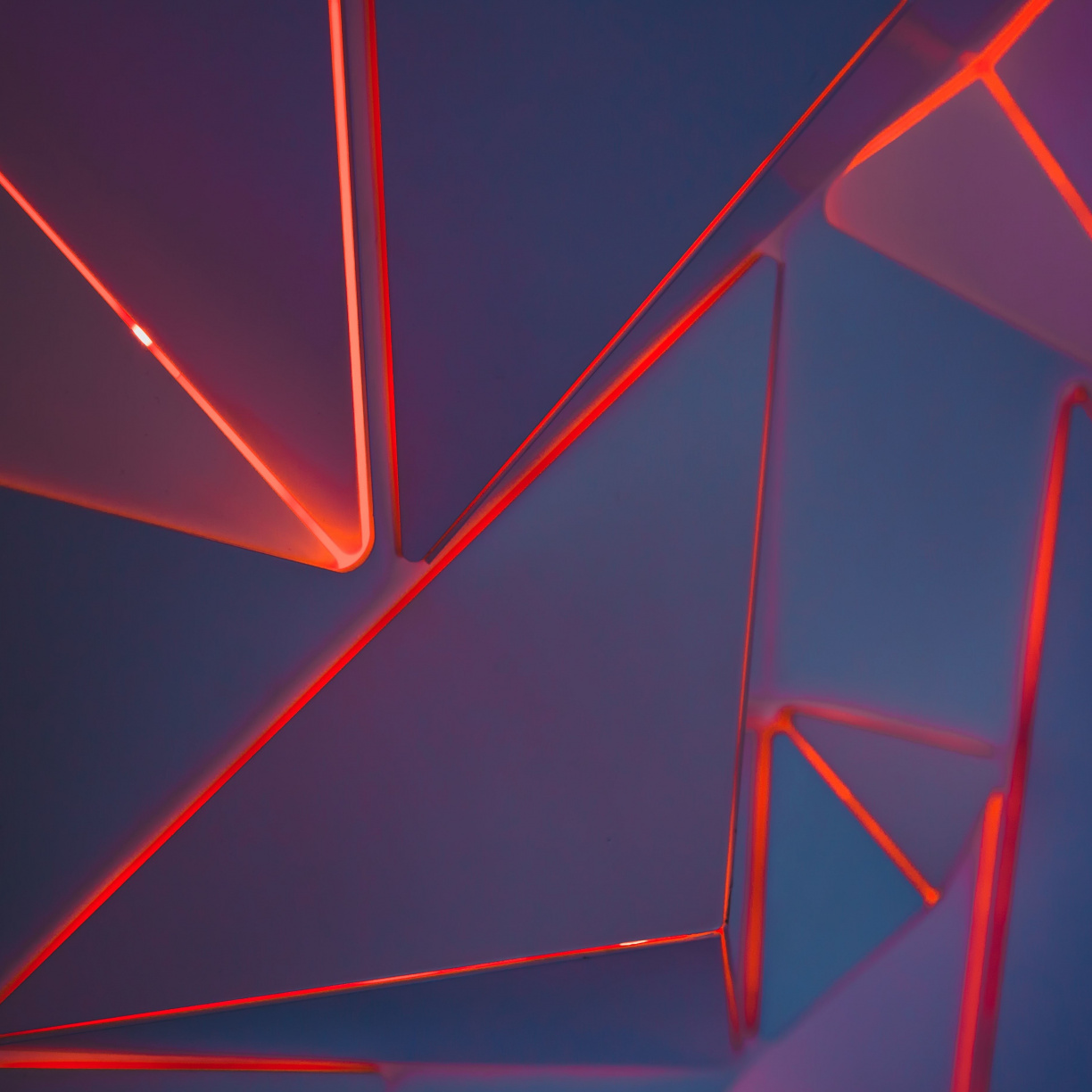 Red, Neon, Triangles, Geometric, Pattern, Wallpaper - Light - HD Wallpaper 