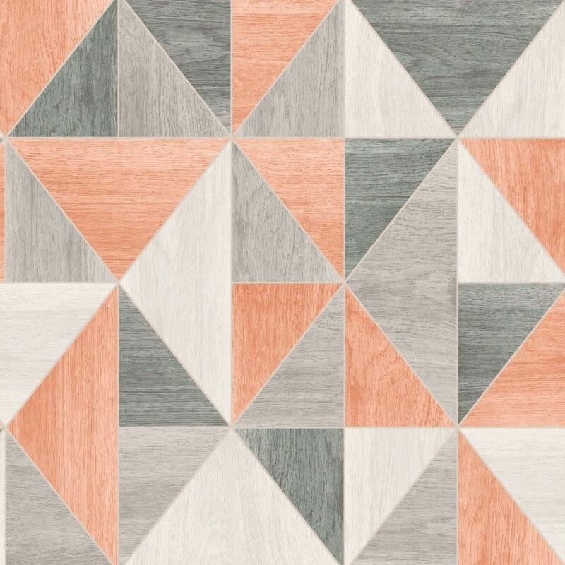 Geometric Wallpaper With Orange - HD Wallpaper 