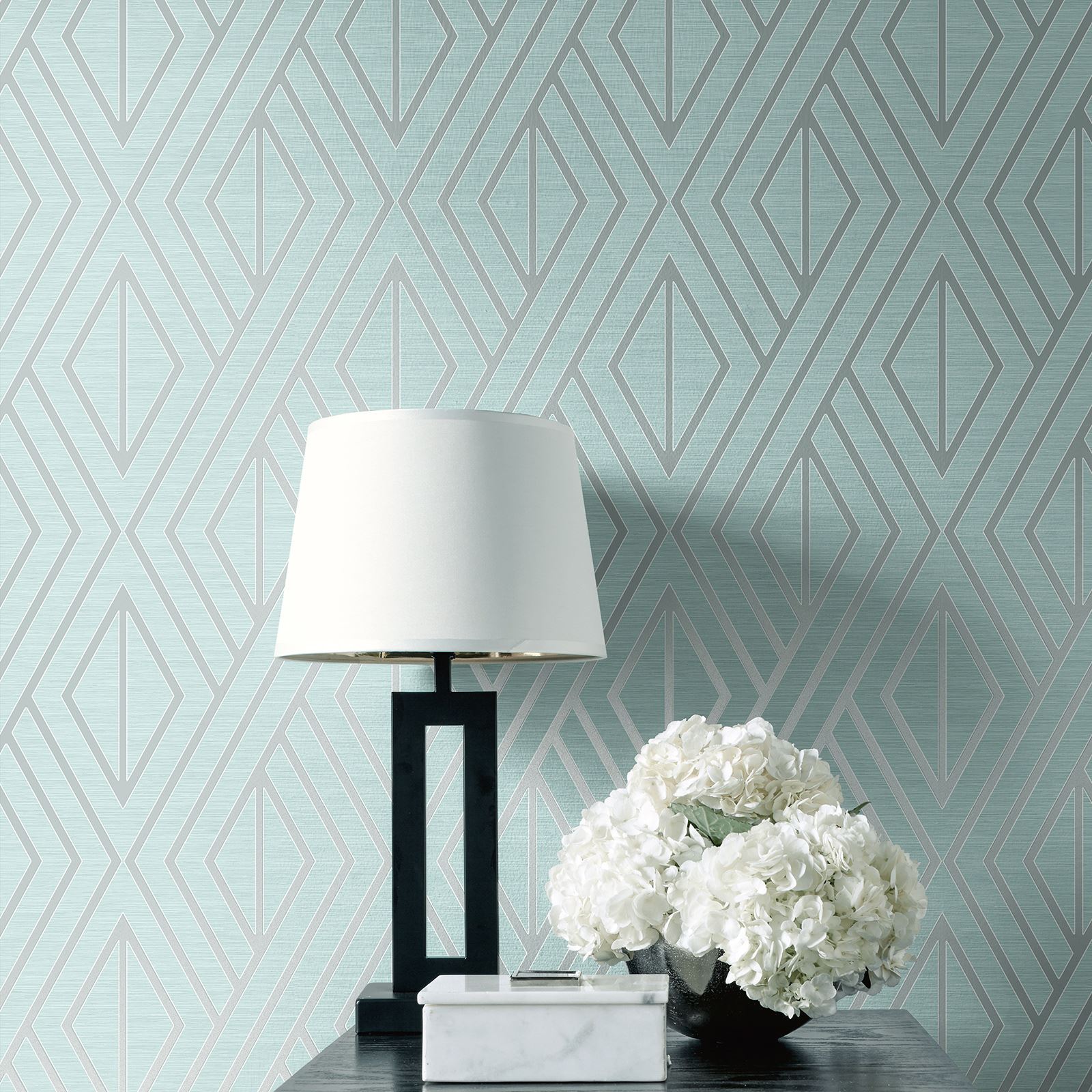 Pear Tree Geometric Diamond Metallic Textured Wallpaper - Uk30507 - HD Wallpaper 