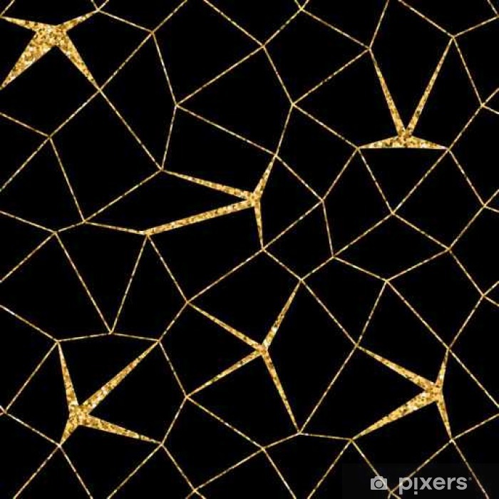 Geometric Black And Gold - HD Wallpaper 