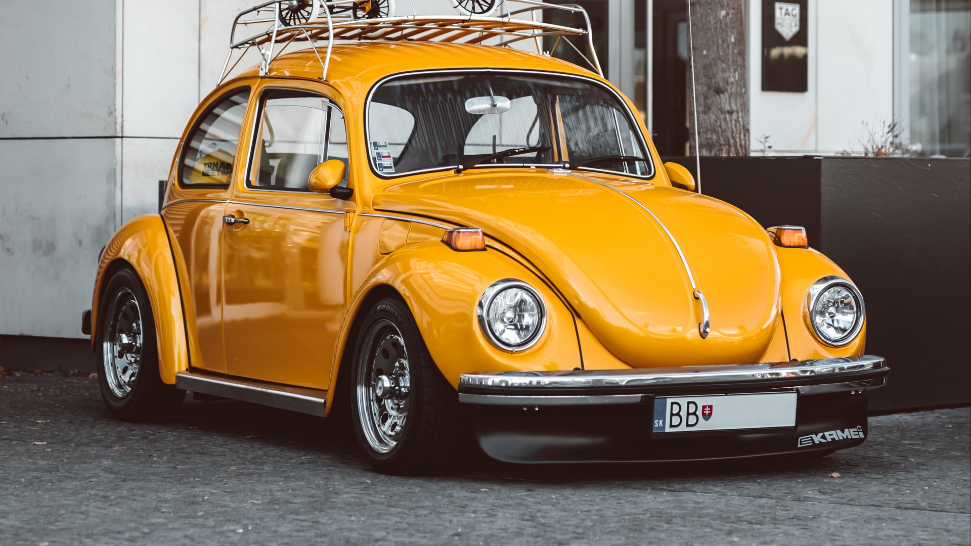 Wallpaper Volkswagen Beetle, Volkswagen, Car, Yellow, - Volkswagen Beetle Background - HD Wallpaper 
