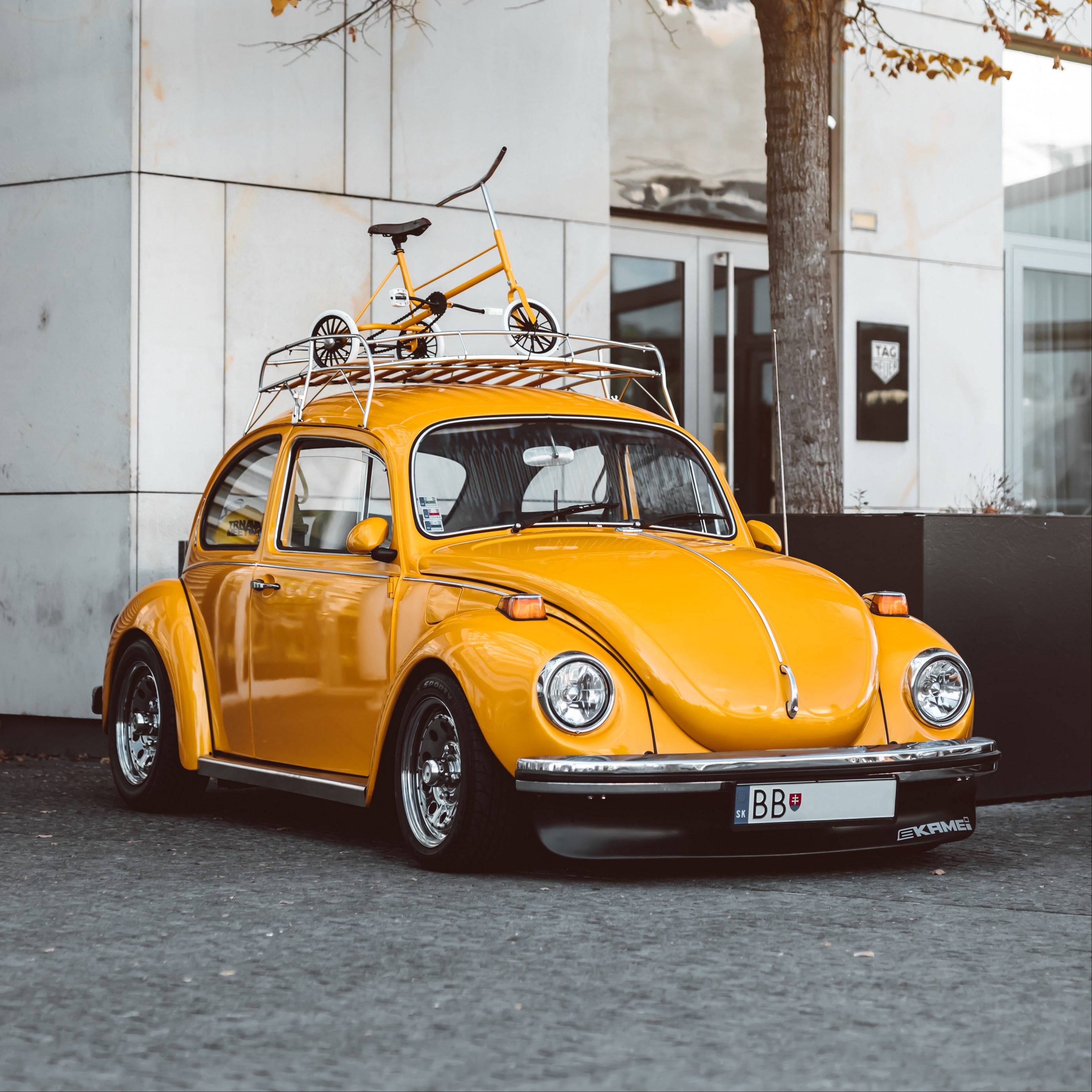 Wallpaper Volkswagen Beetle, Volkswagen, Car, Yellow, - Volkswagen Beetle Background - HD Wallpaper 