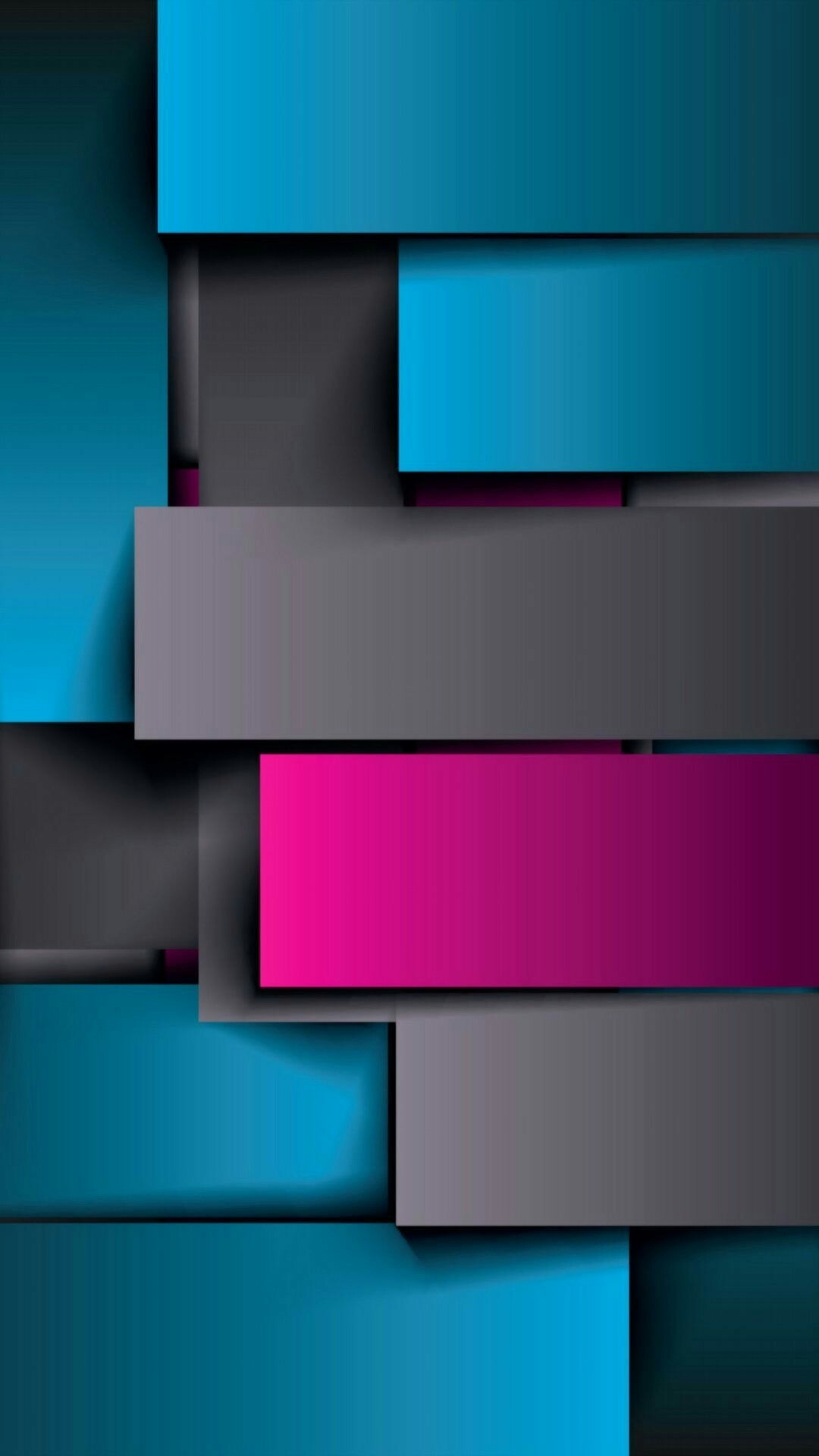 Teal Grey And Pink Geometric Wallpaper 
 Data-src - Full Hd Best Wallpaper For Android - HD Wallpaper 