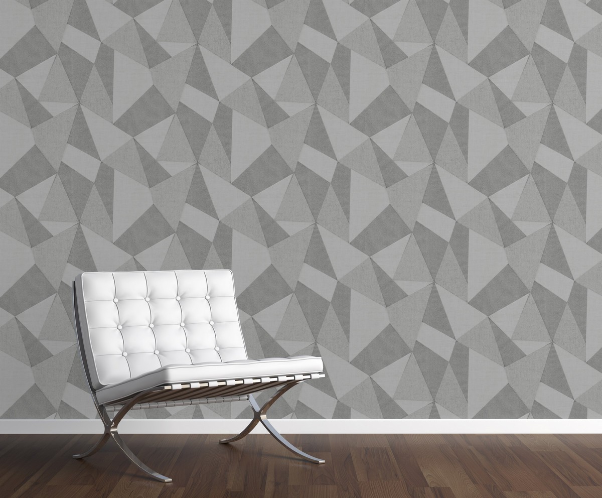 Geo Wallpaper Grey - HD Wallpaper 
