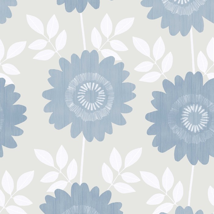 Fresco Stria Floral Duck Egg 50 847 Wallpaper 
 Title - Imagens De Flores Com Caule Coloridas - HD Wallpaper 