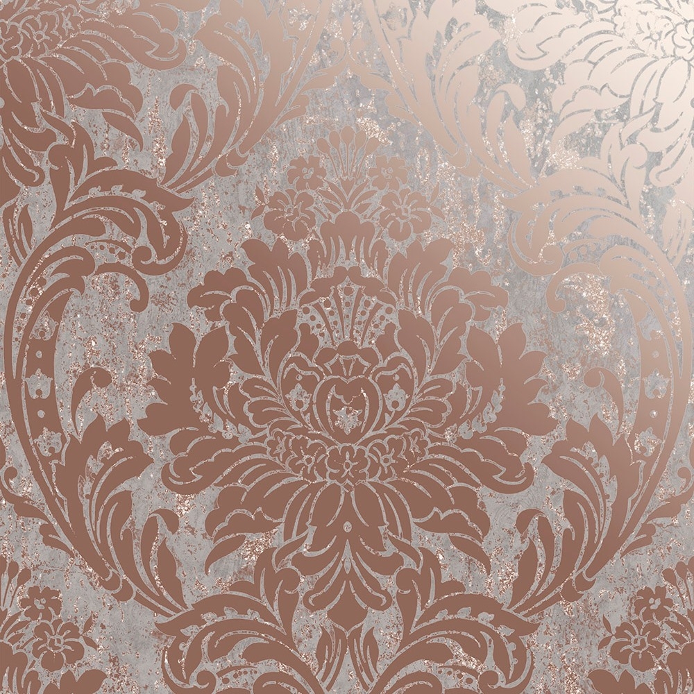 Graham & Brown Milan Damask Rose Gold Wallpaper - Milan Superfresco Rose Gold - HD Wallpaper 