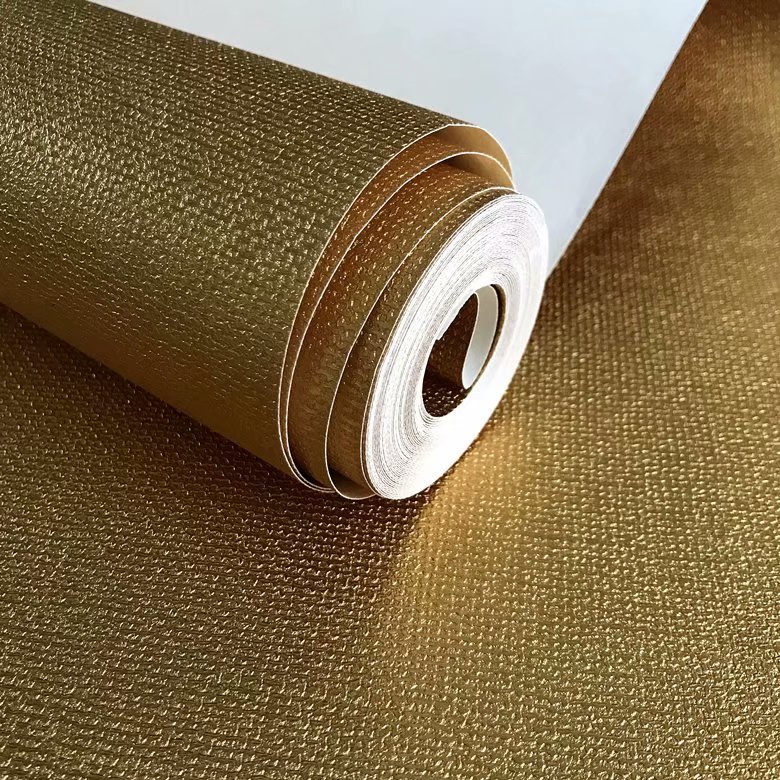 High End Linen Finish Plain Gold Silver Metallic Foil - Baize - HD Wallpaper 