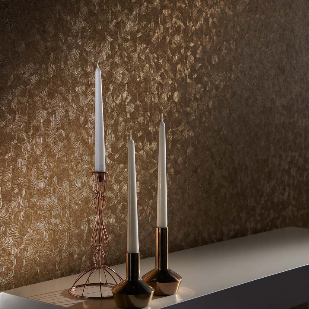 Iecc Reflections Hexagon Copper - کاغذ دیواری مسی رنگ - HD Wallpaper 