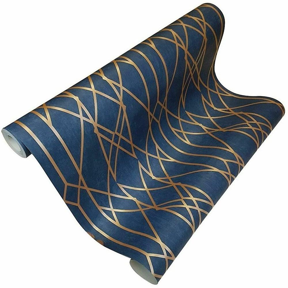 Rasch Lattice Geometric Wallpaper Metallic Shimmer - Leather - HD Wallpaper 