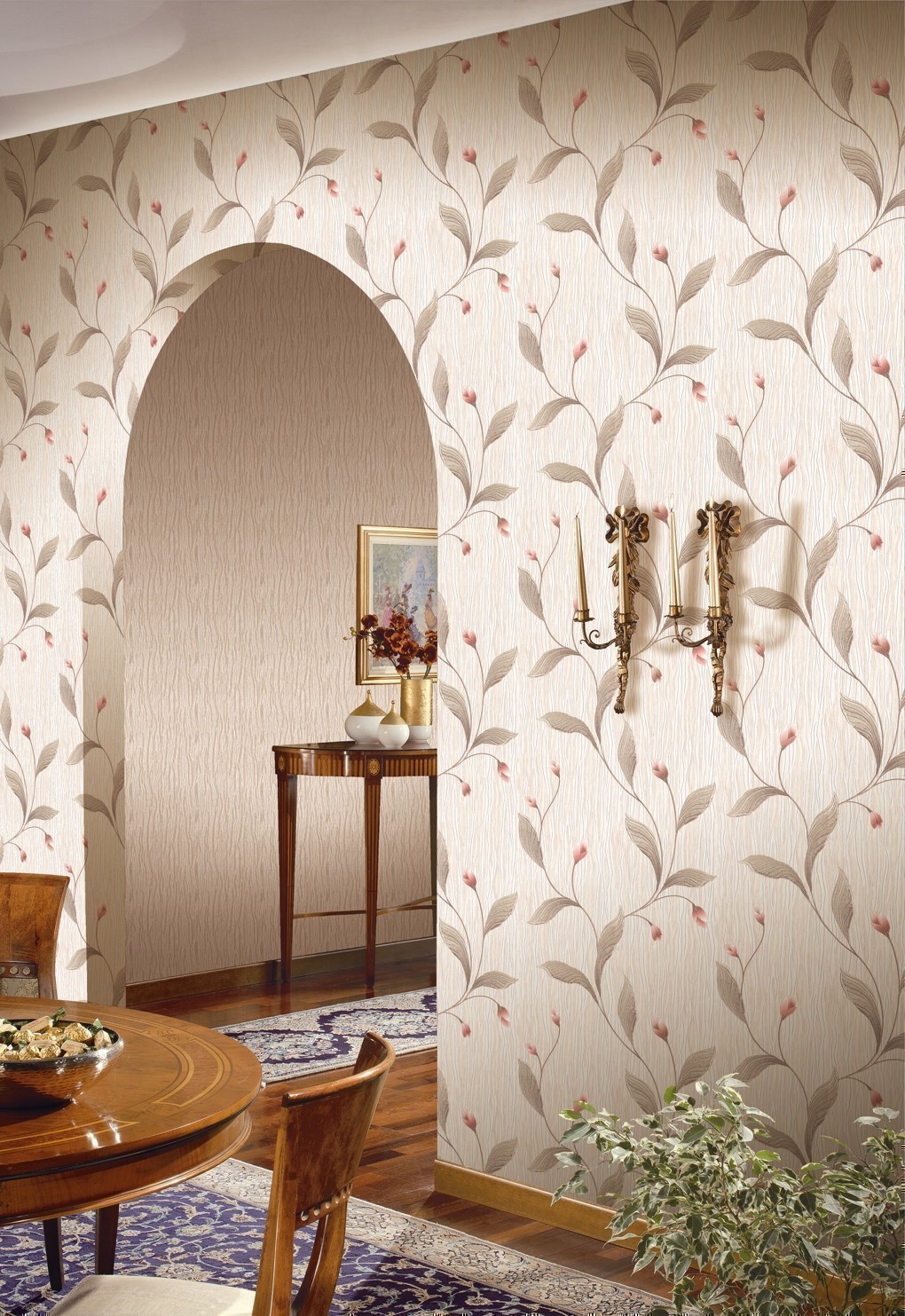 Tiffany Platinum Red Floral - HD Wallpaper 