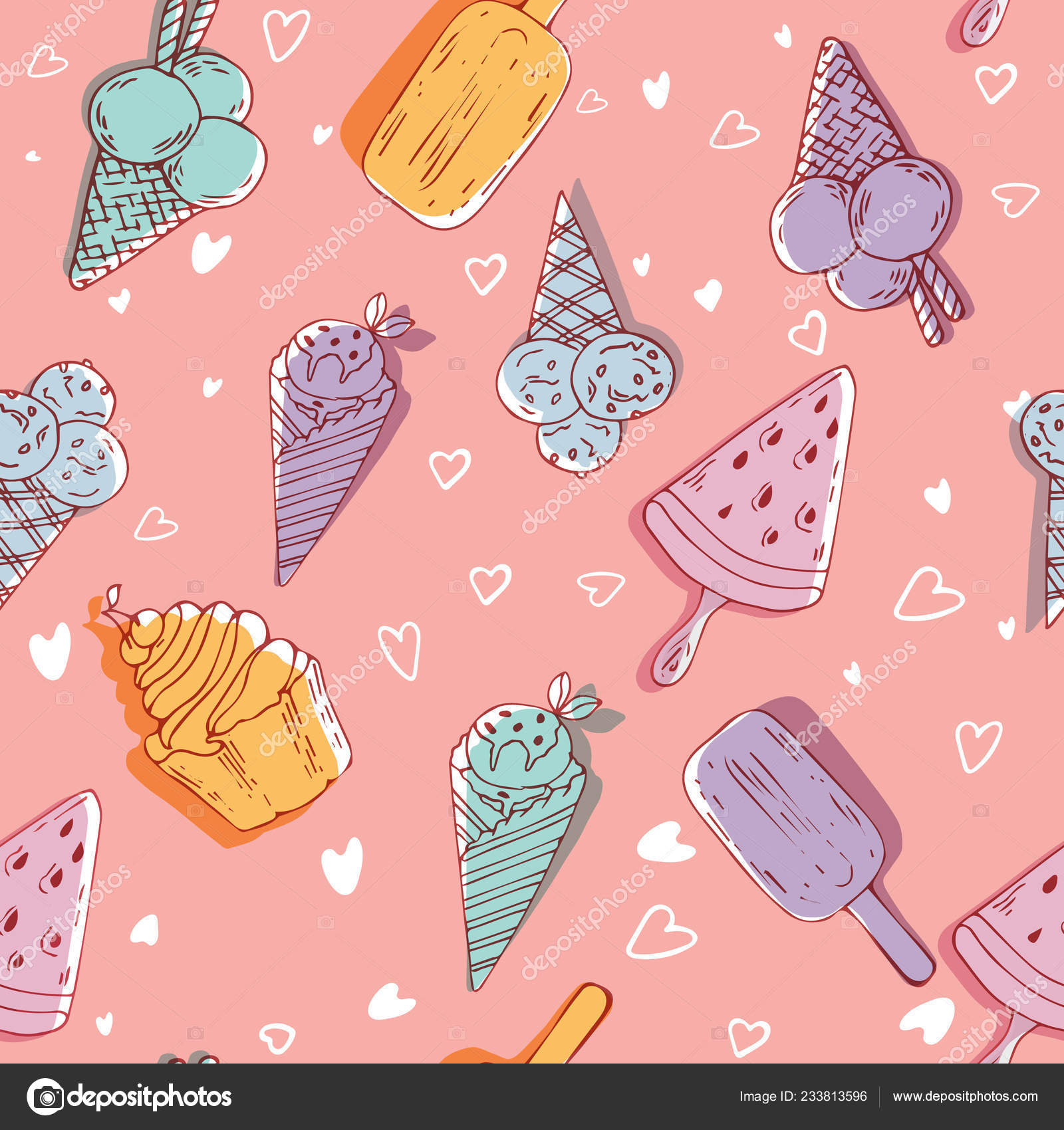 Pink Wallpaper Ice Cream - 1600x1700 Wallpaper - teahub.io