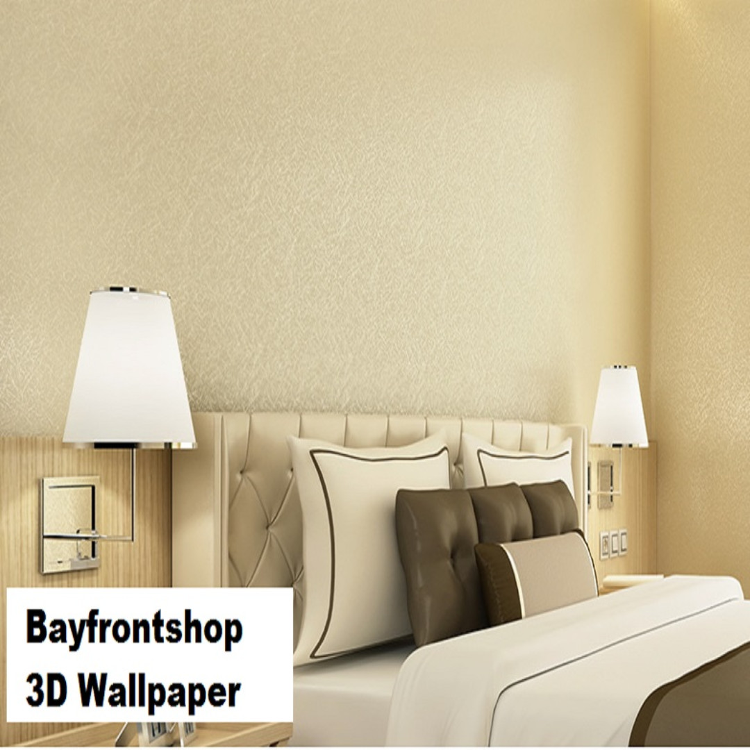 Beige Wallpaper Bedroom - HD Wallpaper 
