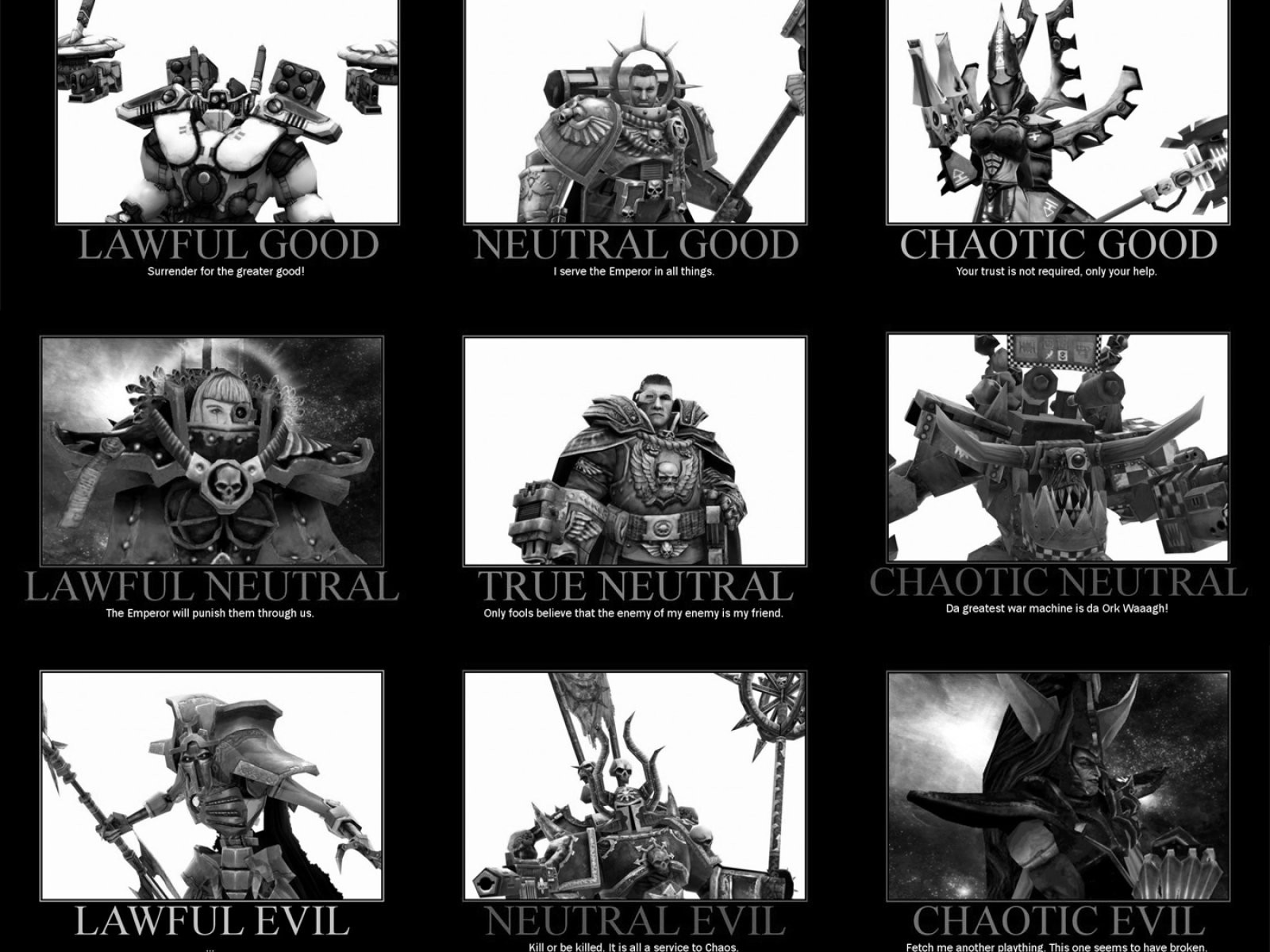 Warhammer 40k Alignment Chart - HD Wallpaper 