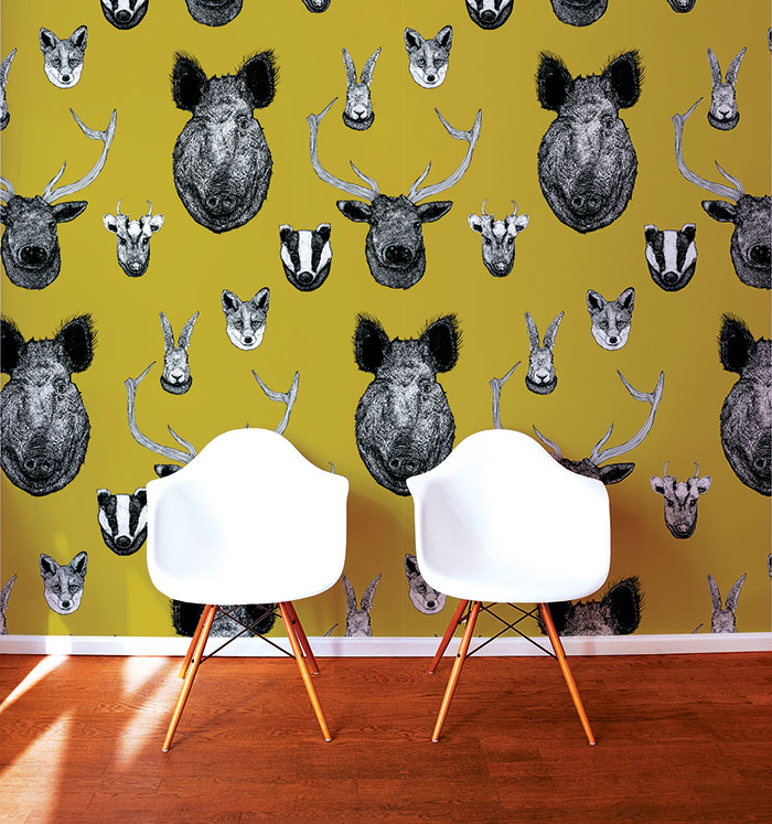 Vestige Wallpaper Mustard - HD Wallpaper 