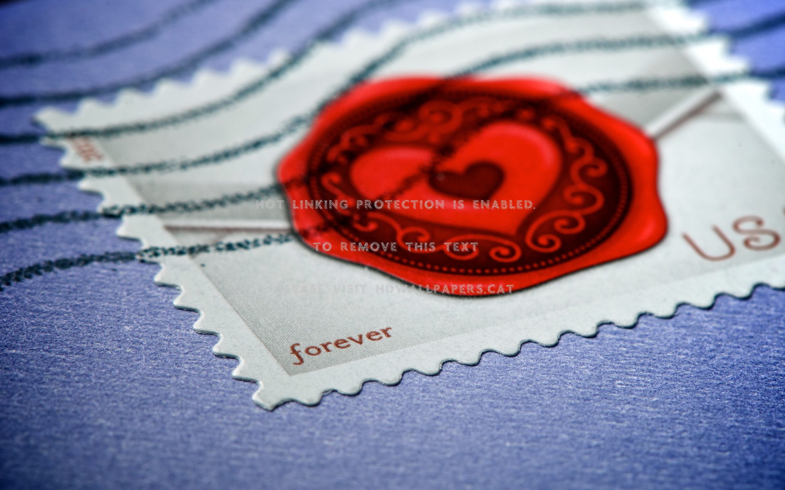 Macro Heart Stamp Love Postcard Letter - Label - HD Wallpaper 