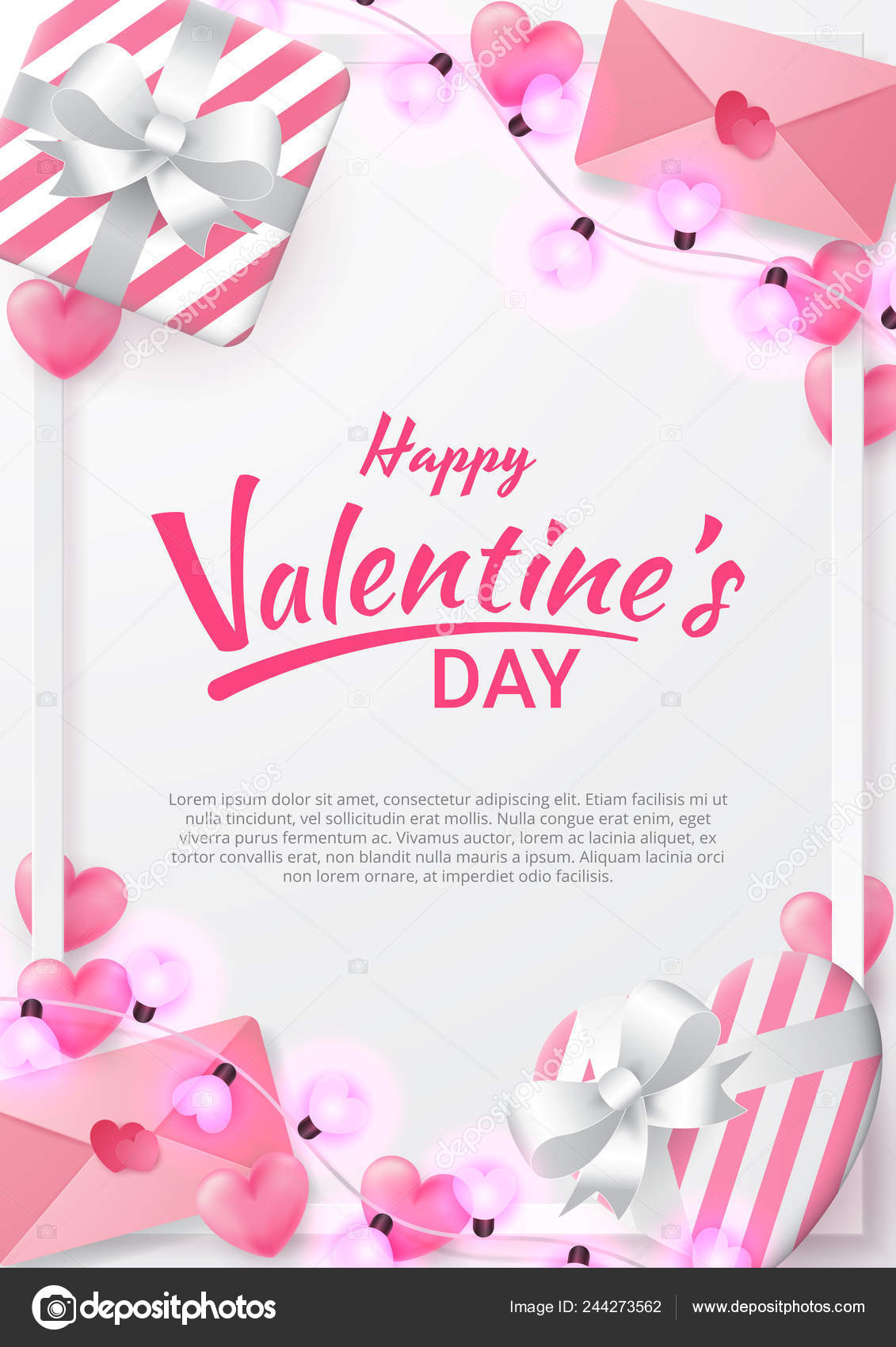 Valentines Day Background With Heart Shaped Love Letter - HD Wallpaper 