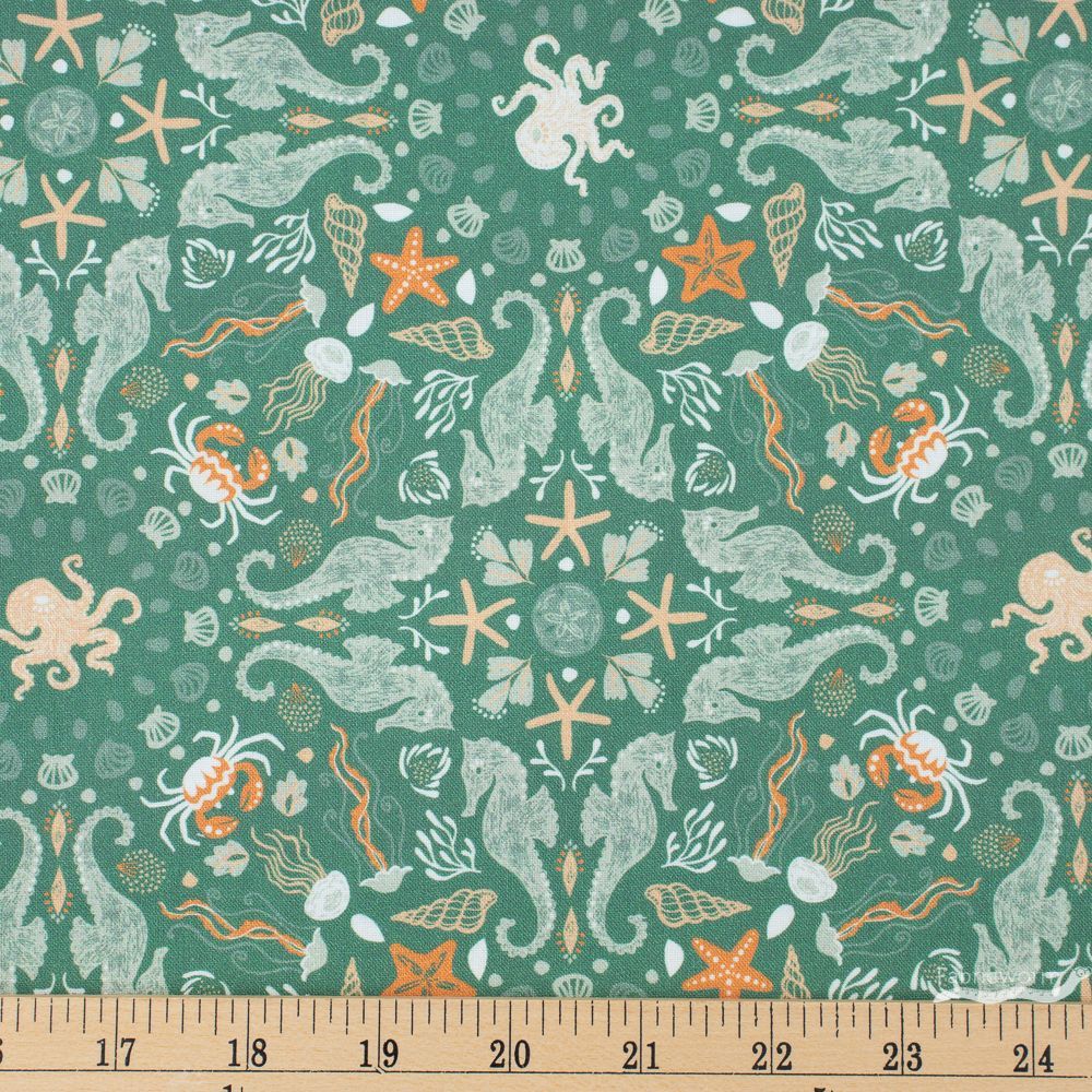 Camelot, Beachside Pretty, Ocean Otomi Teal - Wallpaper - HD Wallpaper 