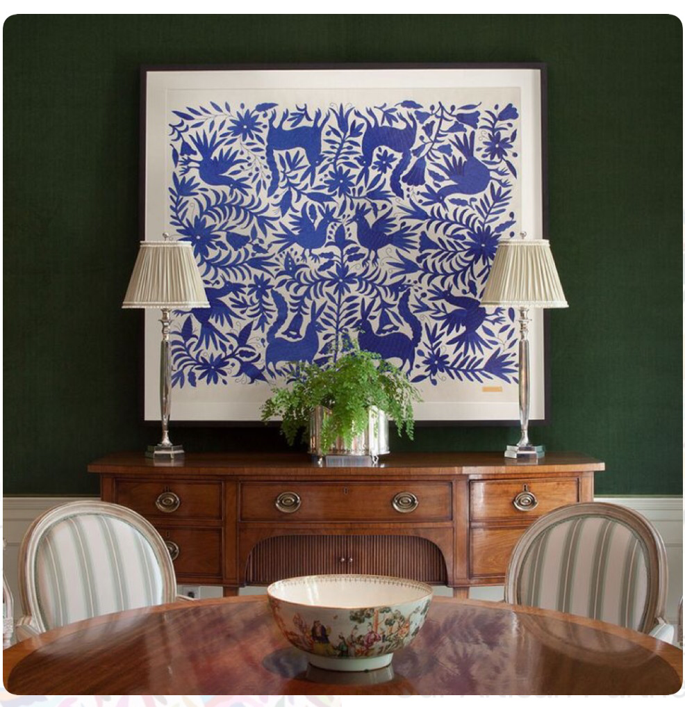 Mexican Otomi Fabric Framed - HD Wallpaper 