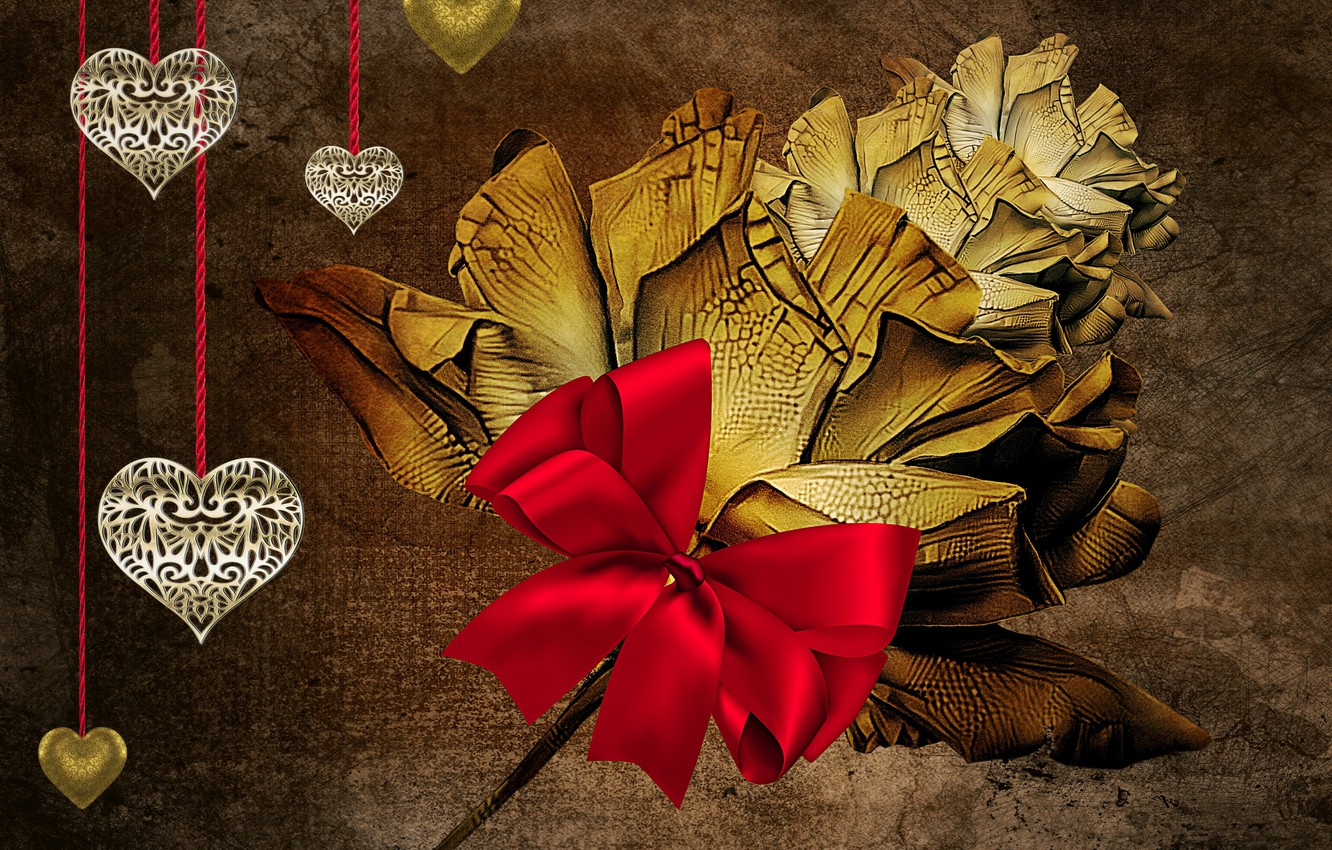 Photo Wallpaper Decoration, Christmas, Postcard, Vintage - Poinsettia - HD Wallpaper 