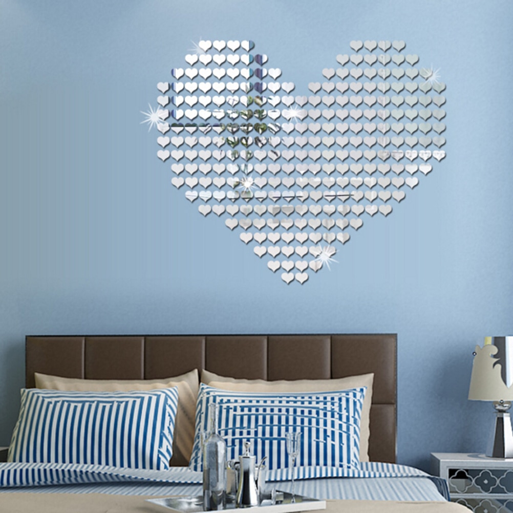 Mirror Heart Wall Sticker - HD Wallpaper 