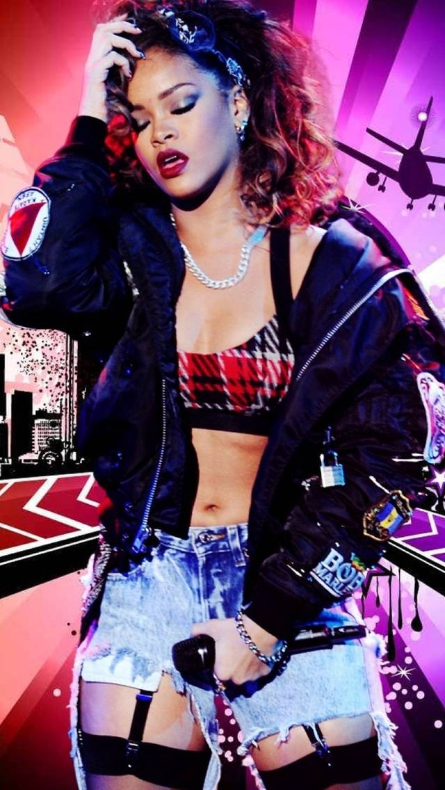 Rihanna Artwork For 640 X 1136 Iphone 5 Resolution Rihanna Art 640x1136 Wallpaper Teahub Io
