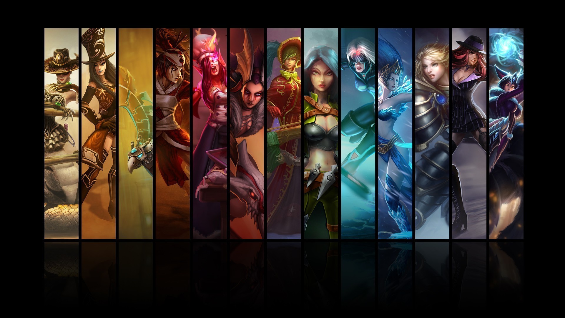 League Of Legends, Lux, Sona, Caitlyn, Katarina, Miss - Katarina League Of Legends - HD Wallpaper 