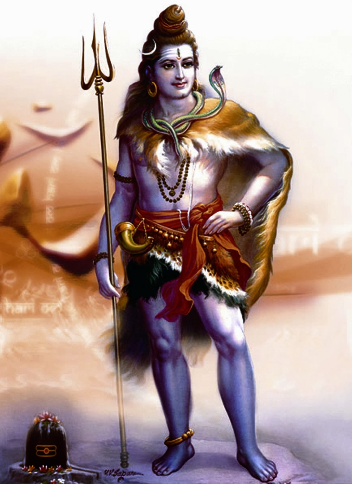 Lord Shiva Standing Images Hd - HD Wallpaper 