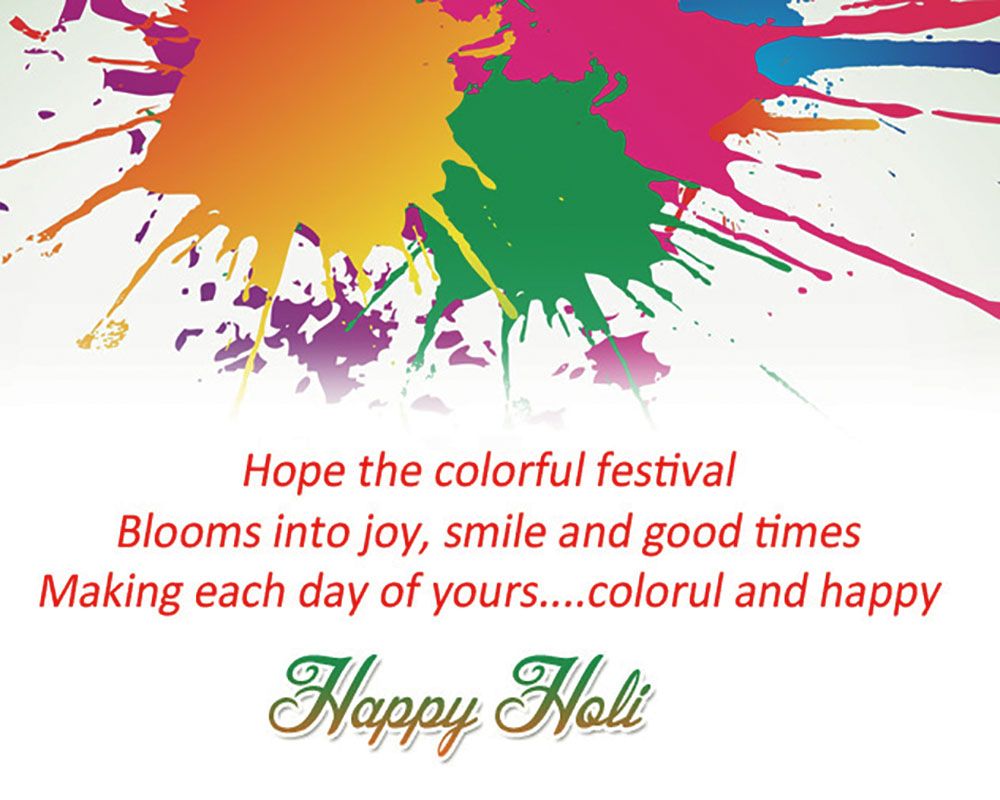 Happy Holi Quotes Sms Wishes Wallpaper 2019 Whatsapp - Happy Holi Wishes 2019 - HD Wallpaper 