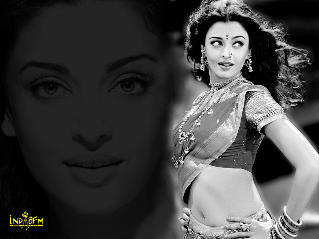 Aishwarya Rai - Aishwarya Rai Black And White - HD Wallpaper 