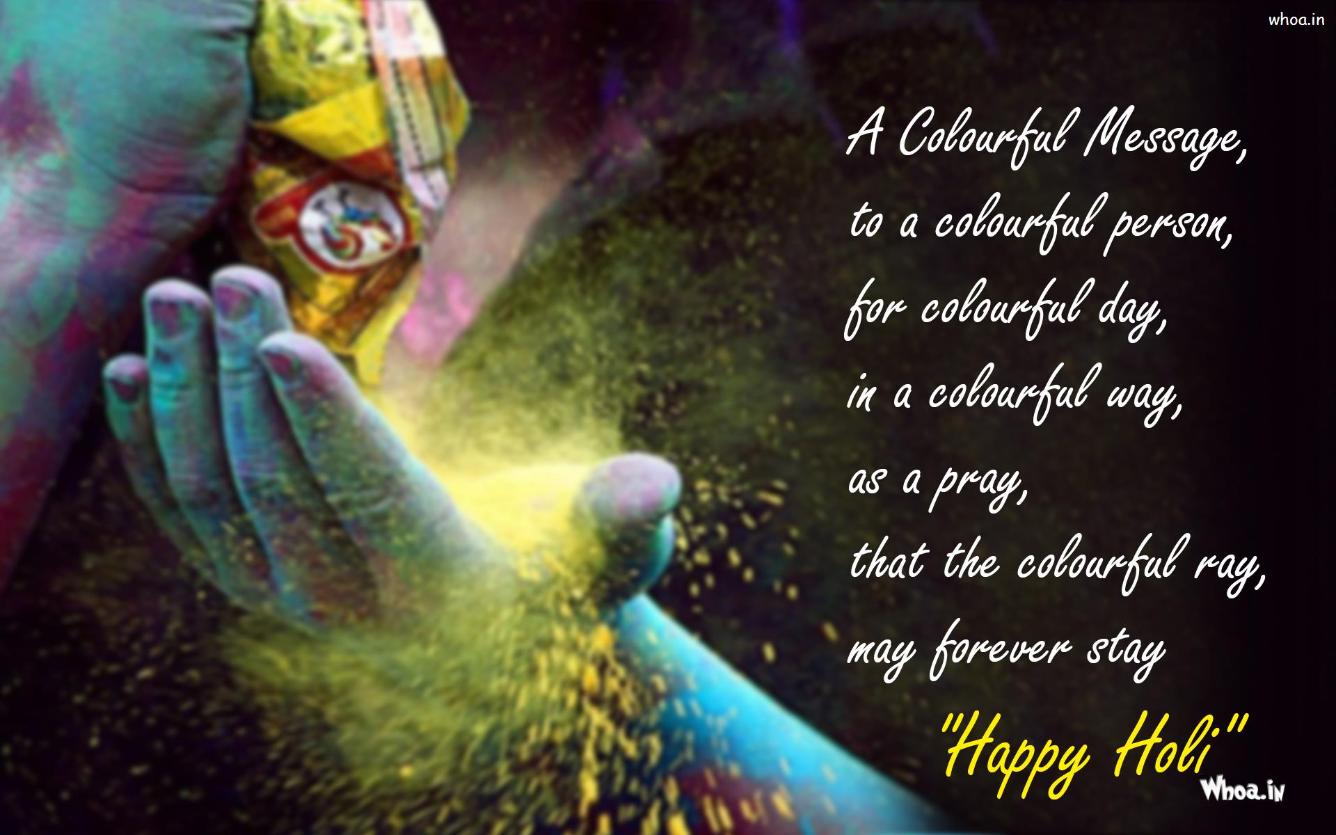 Radha Krishna Happy Holi - HD Wallpaper 