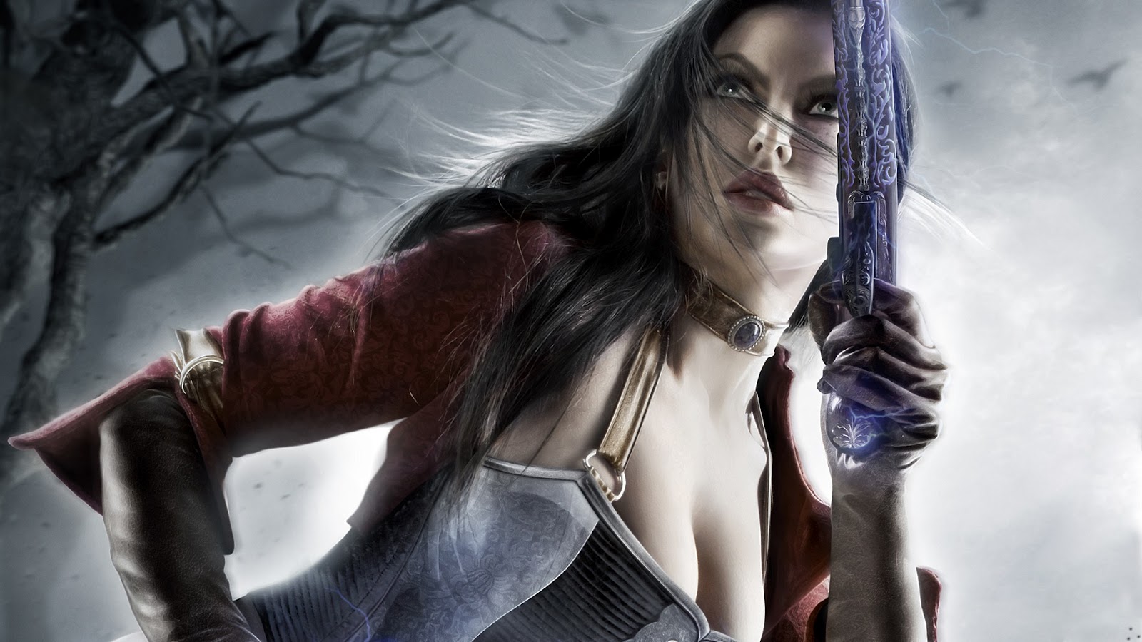 Dungeon Siege Iii Katarina With Shotgun Hd Wallpaper - Katarina Dungeon Siege 3 - HD Wallpaper 