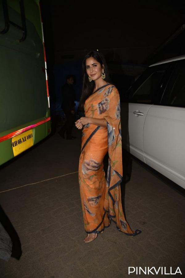 Saree Katrina Kaif Bharat Movie Promotion - HD Wallpaper 