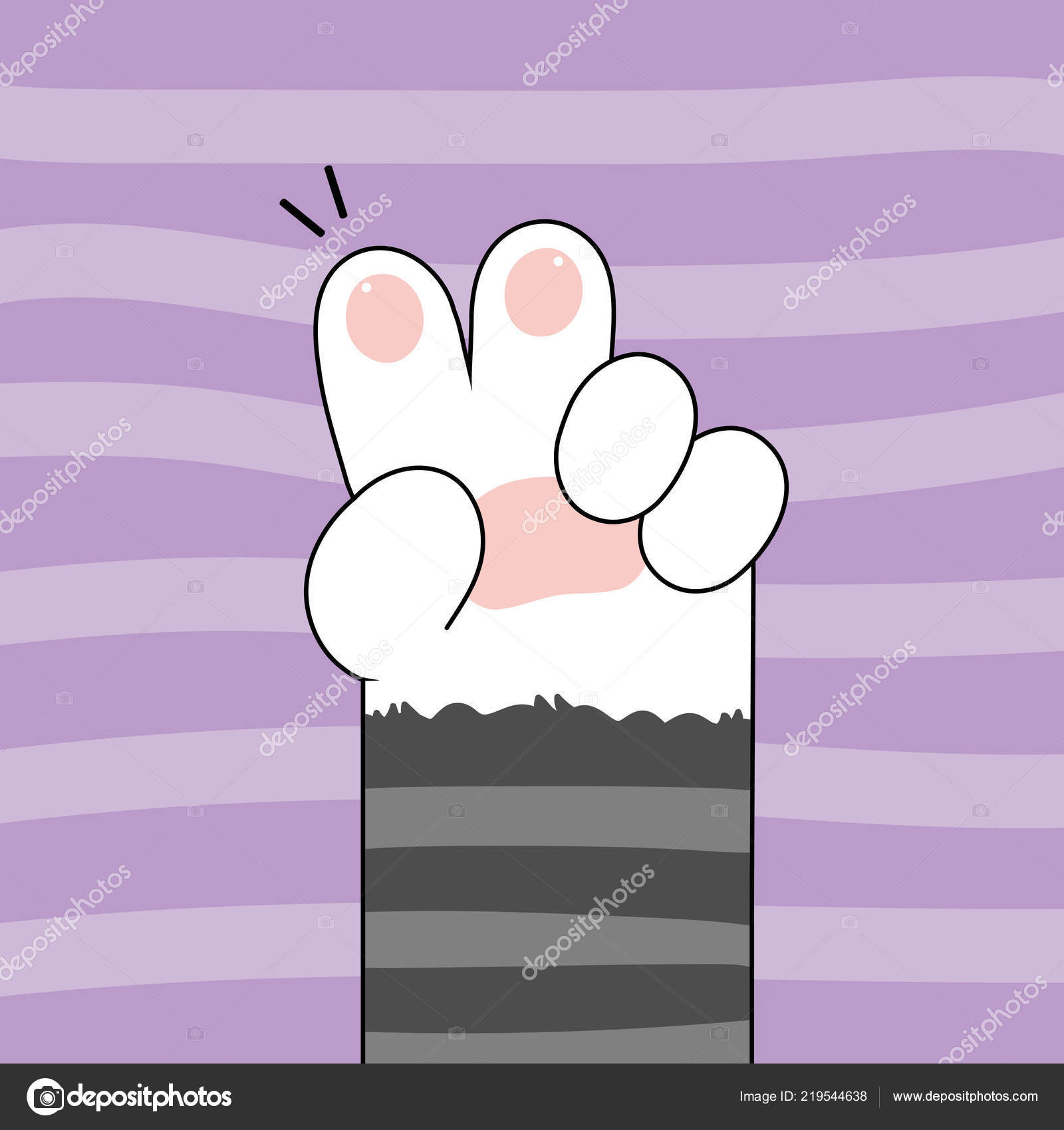 Cute Cat Paws Vector - HD Wallpaper 
