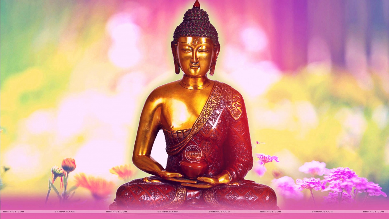 Buddha Sitting Statue - Desktop Full Hd Buddha - 1366x768 Wallpaper -  
