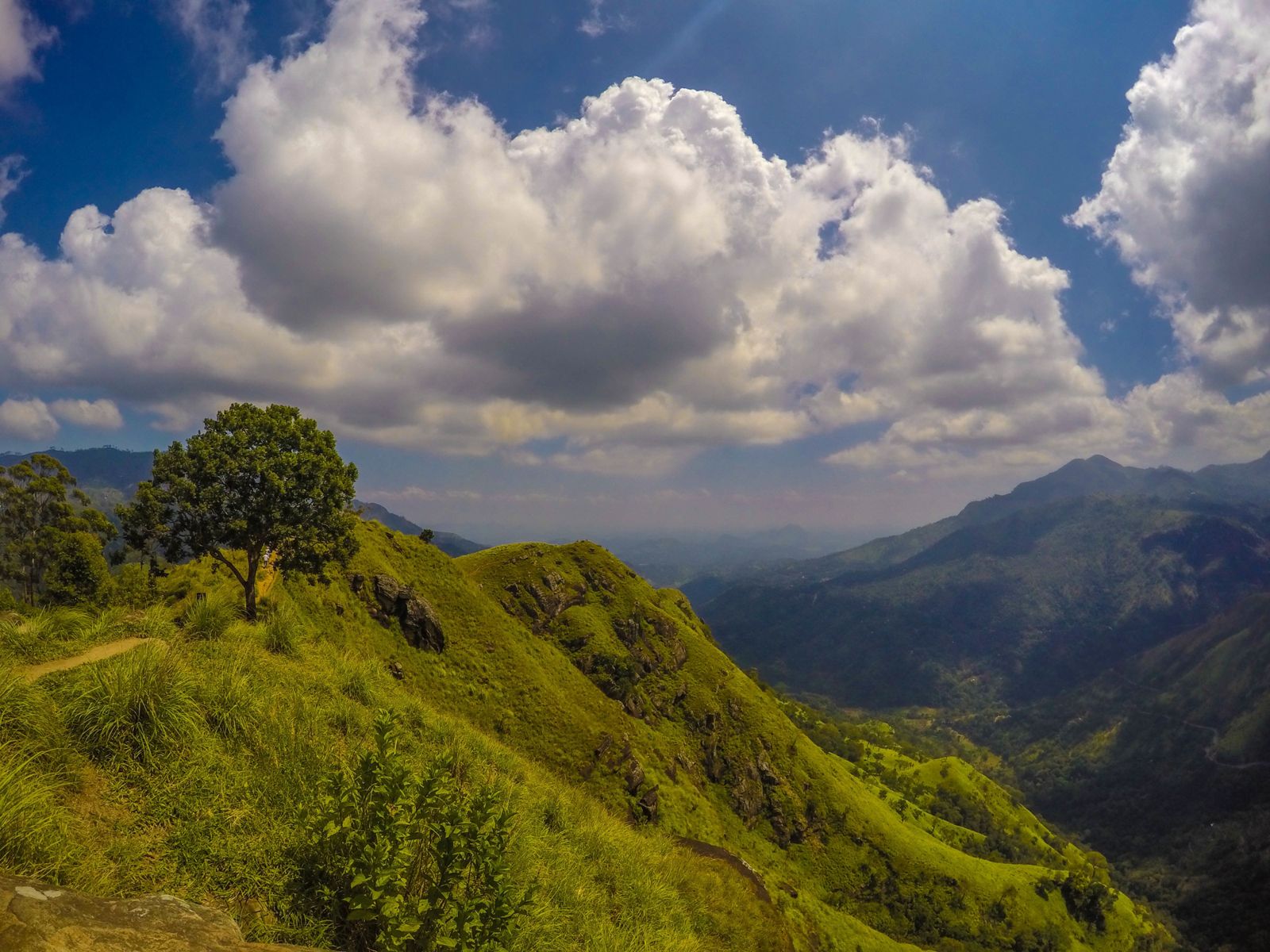 Nature Sky Landscape Trees Clouds Mountains Grass Summer - Most Beautiful Places In Assam - HD Wallpaper 