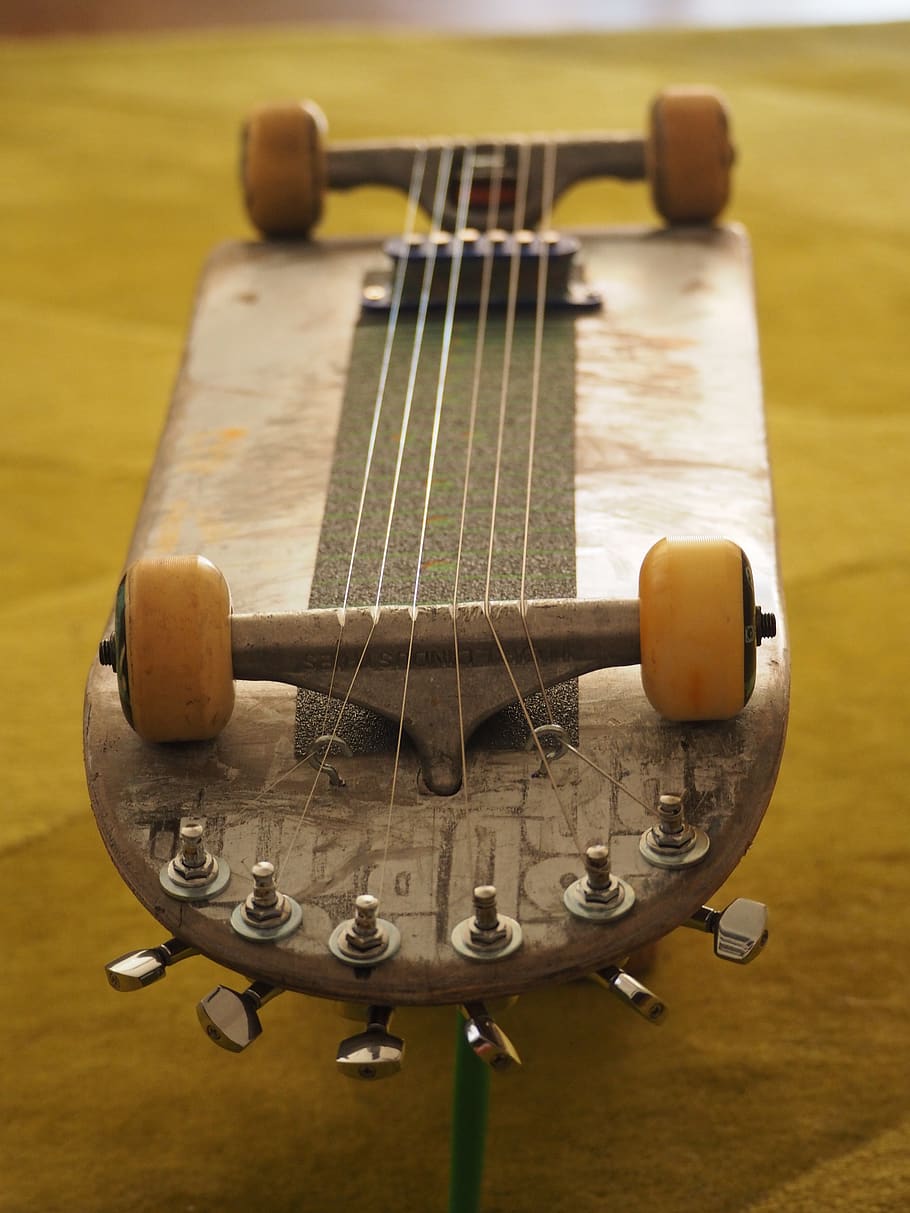 Guitar, Hawaii Guitar, Lap Steel, Skateboard, Skate - Hawaii Gitarr - HD Wallpaper 