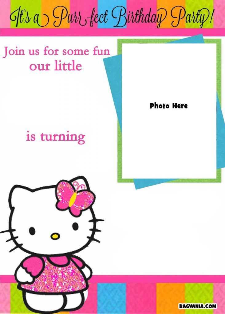 Hello Kitty Invitation Templates - Hello Kitty Blank Invitation - HD Wallpaper 