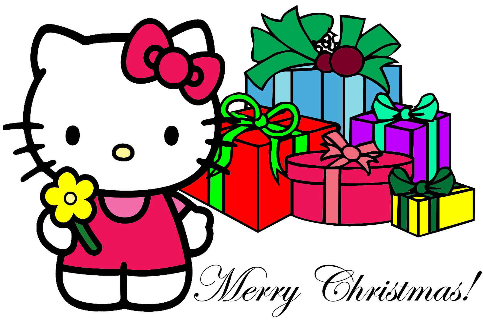 Free Hello Kitty Christmas Wallpaper - Hello Kitty Background For Christmas - HD Wallpaper 