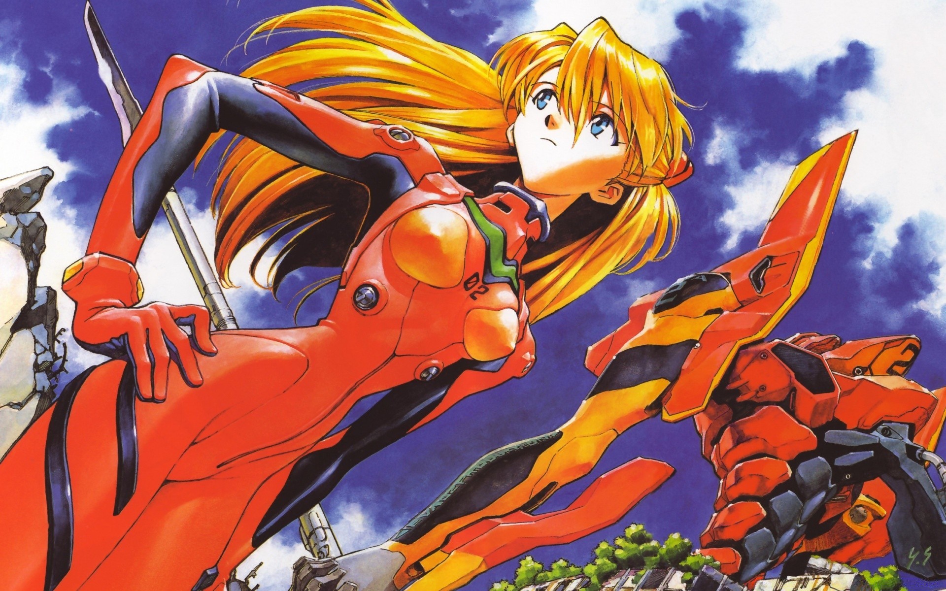 Anime Illustration Art Color - Neon Genesis Evangelion Wallpaper 4k Asuka - HD Wallpaper 