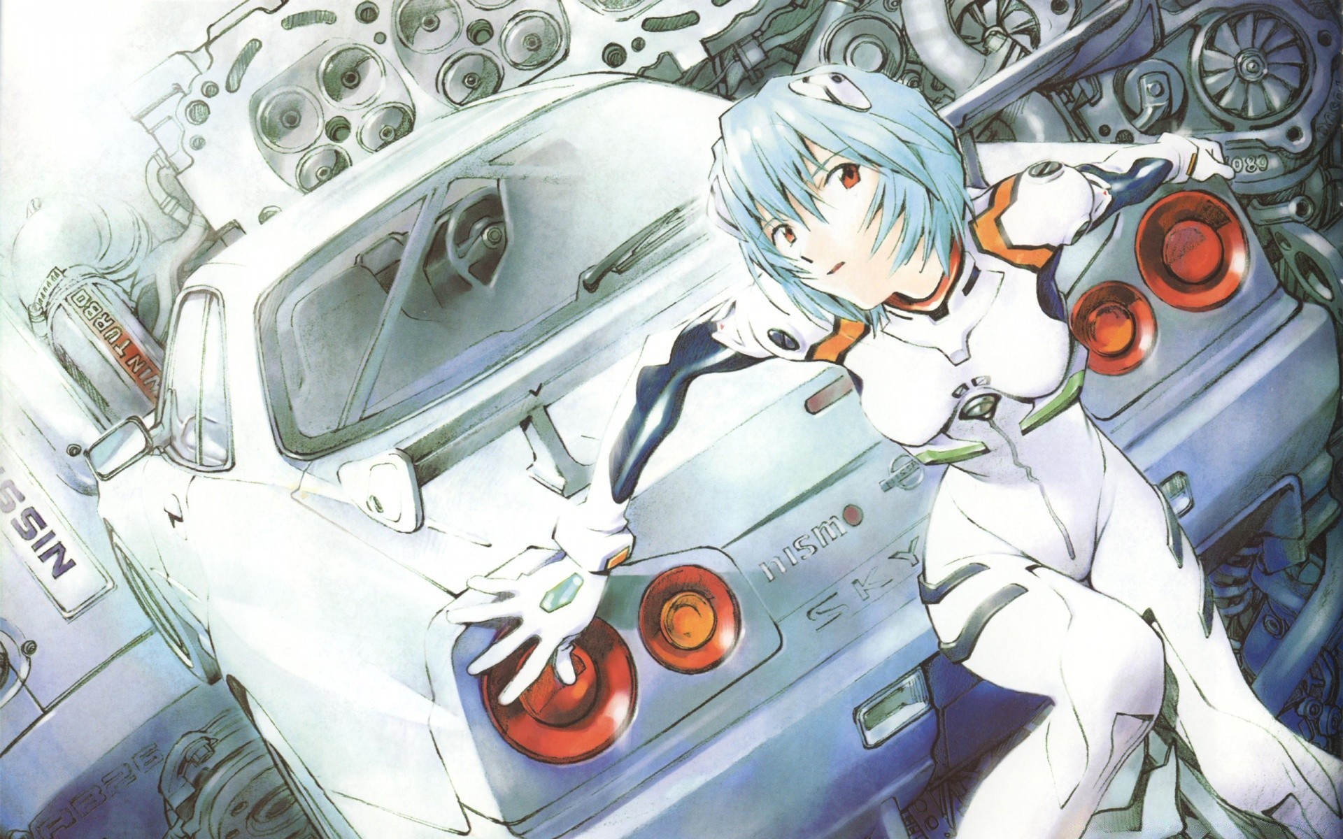 Anime Technology Transportation System Desktop - Ayanami Rei - HD Wallpaper 