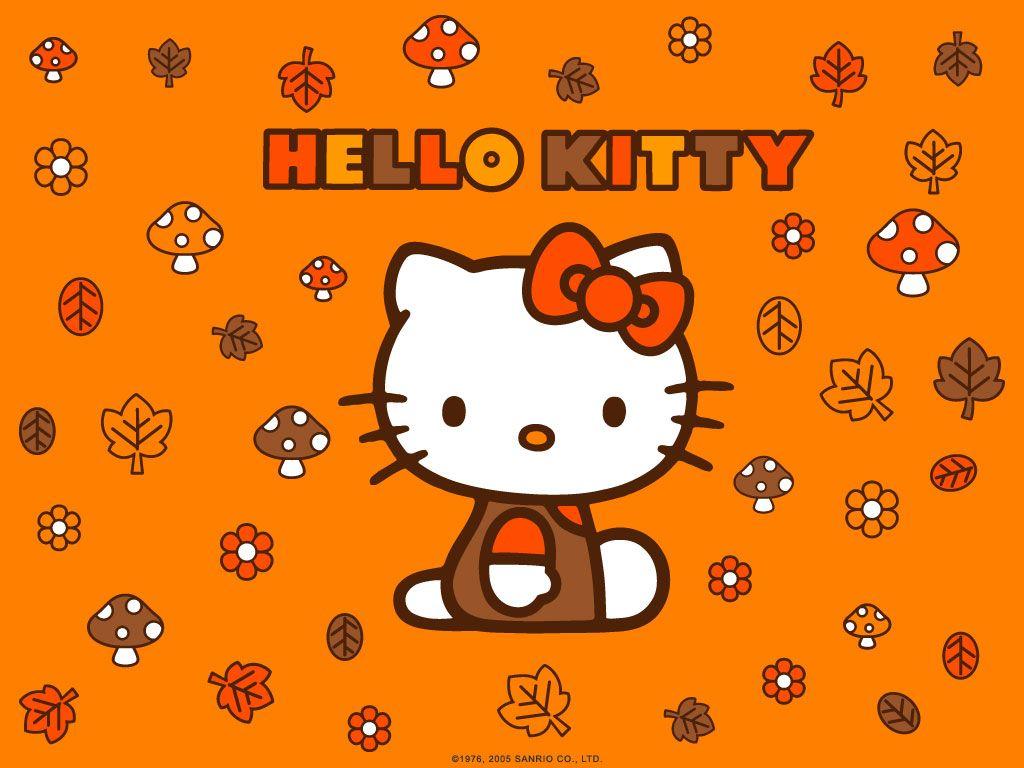 Hello Kitty Fall Background - HD Wallpaper 